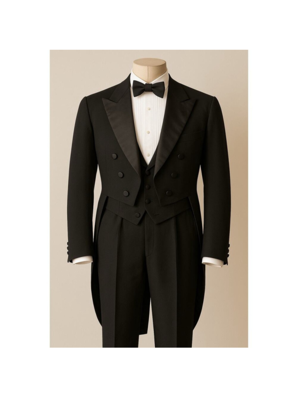 Rare! VTG 1961 Custom Hickey Freeman Double Breasted Tailcoat Tuxedo Jacket 40R